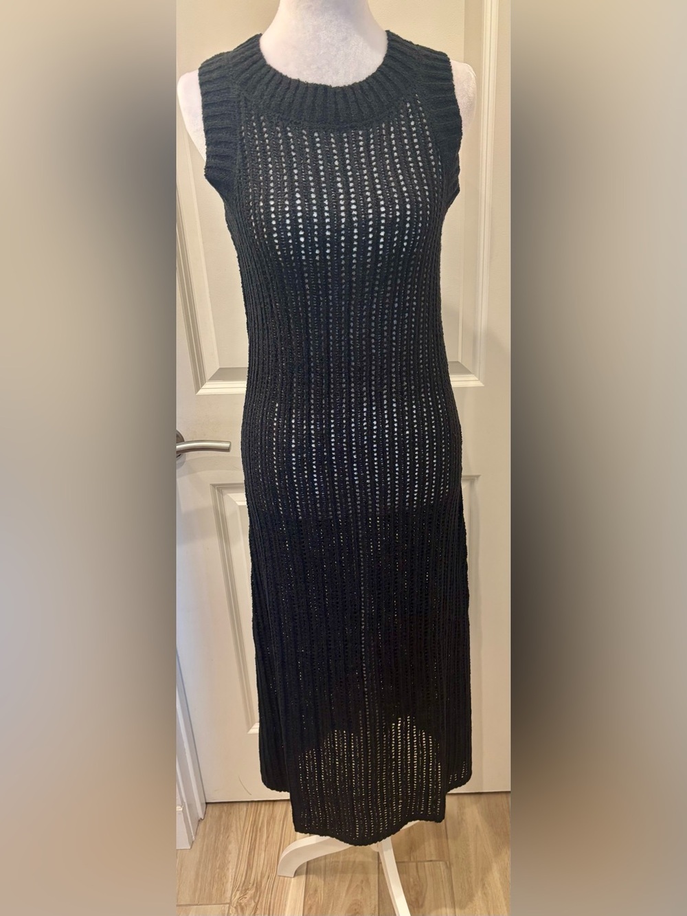NWT By the River Sleeveless Black Knit Midi Dress- S